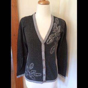 Christopher & Banks embellished cardigan Like New